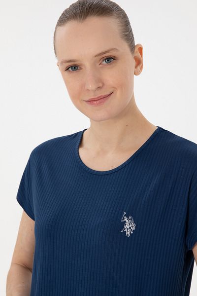 U.S. Polo Assn. طقم بيجامة نسائي باللون الأزرق الداكن 50312920 -VR033