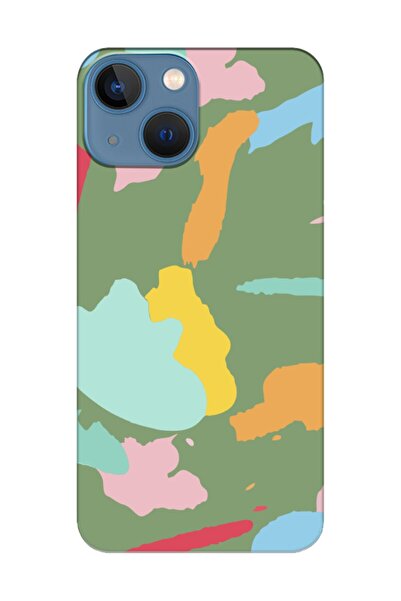 frondcase حافظة هاتف آيفون 13 ميني بدهانات فنية باللون الأخضر