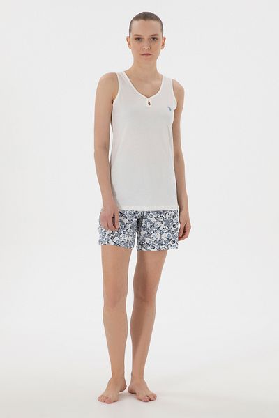 U.S. Polo Assn. Women's Ecru Pajama Set 50312913 -Vr019