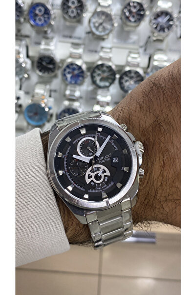 Ferrucci ساعة يد رجالية من الفولاذ Ferrucci الأصلية ضمان لمدة عامين