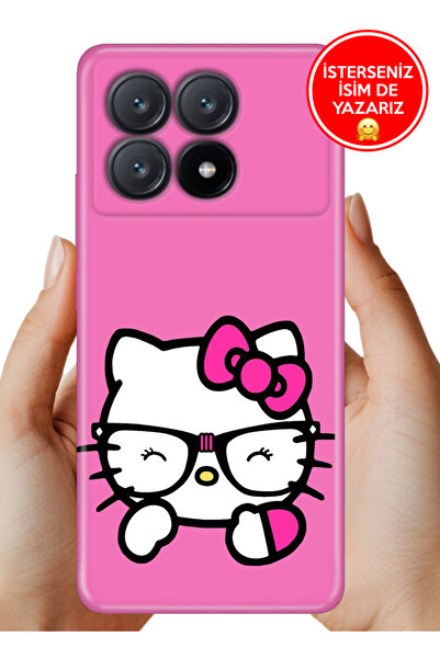 POCO Xiaomi Poco X6 Pro Kılıf Desenli Baskılı Kamera Korumalı Silikon KittyGo