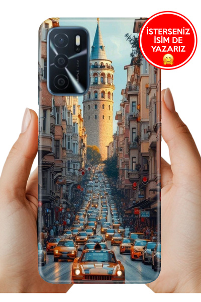OPPO A16 (CPH2269) Kılıf Lüks Desenli Silikon Cover Case Galata Francisco