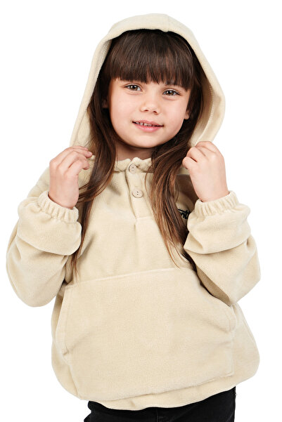 Merdia Kids Jachetă cardigan pentru fetiță, cu glugă, cu buzunare cu nasturi