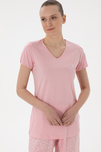 U.S. Polo Assn. Kadın Pembe Pijama Takımı 50312915-VR041