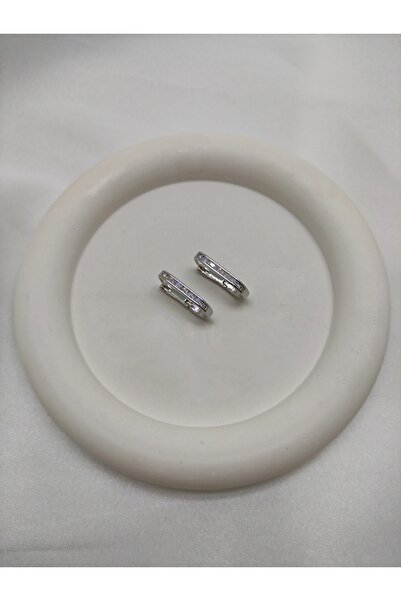 Pera ZİRKON TAŞLI DİKDÖRTGEN SILVER KÜPE