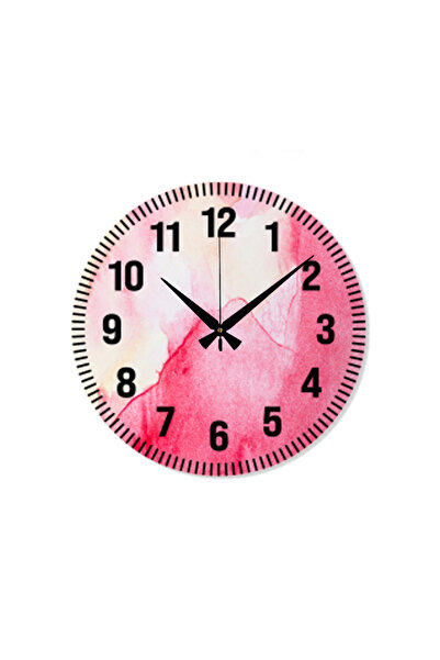 M&H Quality ساعة حائط مزخرفة بأرقام تركية مطبوعة بالأشعة فوق البنفسجية مع طباعة زهور (صامتة) آلية معدنية على شكل عقرب