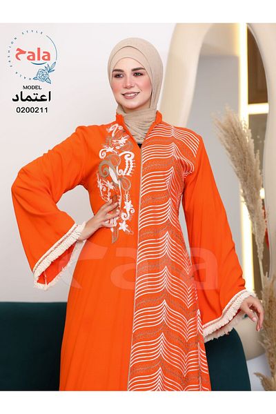 Genrics Comfortable, embroidered, cotton, ready-to-wear reception jalabiya