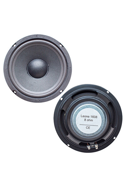 LEONE 1608 16 CM 8 OHM TWEETERSIZ TEKLİ METAL ÇERÇEVELİ HOPARLÖR (BASS HOPARLÖR)