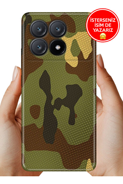 POCO Xiaomi Poco X6 Pro Kılıf Ergonomik Resimli Desenli Silikon Çöl Askeri