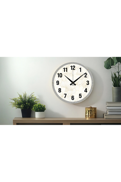 M&H Quality Ceas de perete imprimat UV cu cifre turcești decorative cu model ...