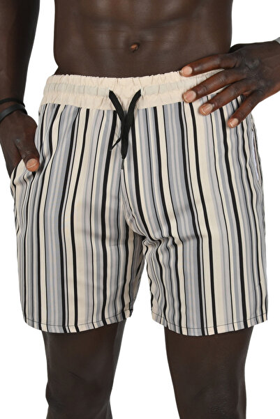 Rizz up Ανδρικό μπεζ ριγέ μπαούλο με επένδυση από μικρούχο ύφασμα που στεγνών...