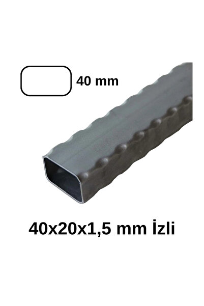Metal Sepeti 40x20x1.5mm İzli Ferforje Profil (3 metre)