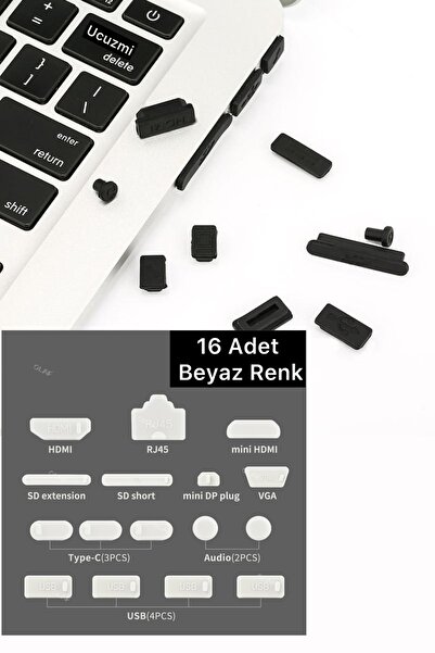 ucuzmi 16 Adet Soket Koruyucu MacBook Air 15 13 M2 M1 A2941 A2681 A2179 Mac P...