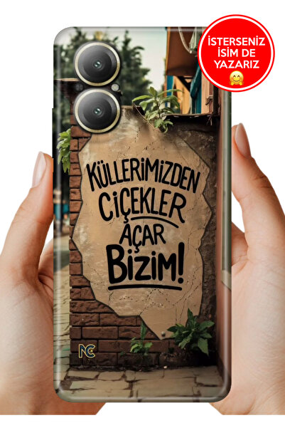 realme 12 Lite Kılıf Desenli Baskılı Kamera Korumalı Silikon Çiçekler Açar