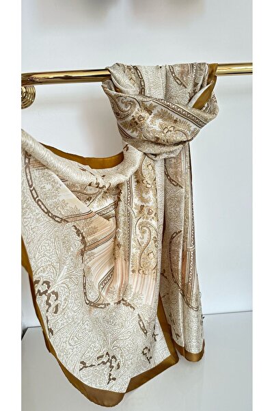 İpek Retro Pattern Imported Silk Shawl