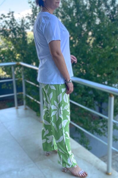 Mia Butik Plus Size Spring Suit White - Green