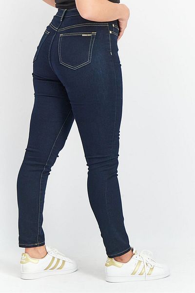 Michael Kors Women Regular Fit Solid Stretchable Jeans, Navy Blue
