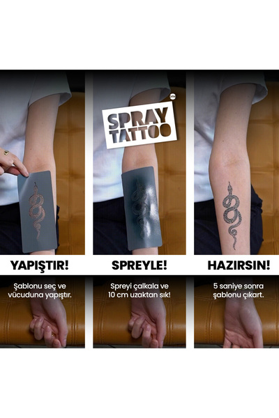 ONE SPRAY TATTOO Güçlü Kanarya Dövme Şablonu (SPREYSİZ)