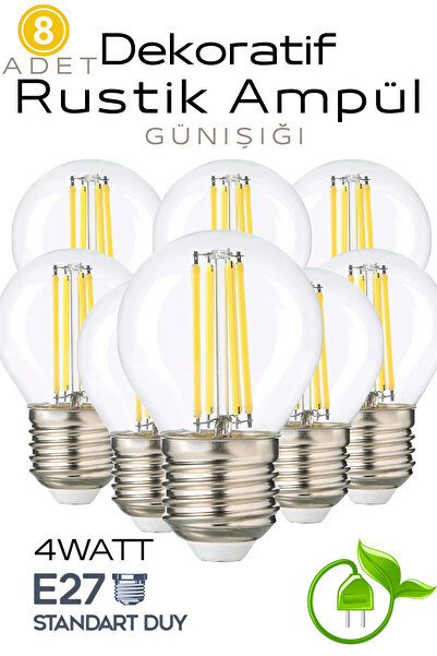 luciole Dekoratif Retro 4w Rustik Günışığı Işık E27 Standart Duy 220v