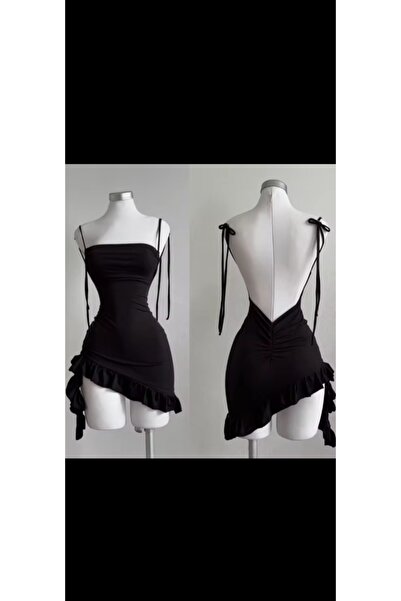 NİSANURTEKSTİL Y2k mini fırfırlı elbise