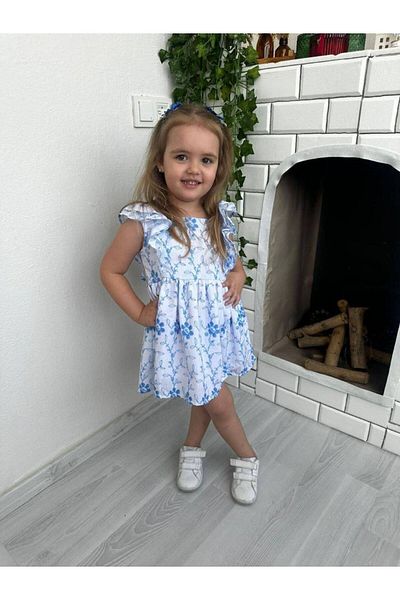EKNKİDS Cardigan Floral Patterned Dress