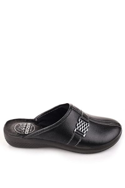 GEZER 16185 Stone Detailed Soft Massage Sole Sabo Closed Front καθημερινές γυναικείες παντόφλες