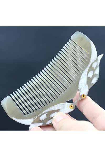 Wolawood Special Handmade Natural Bone Comb Antistatic Hair Care Unisex Anti-Dandruff Healthy Solution