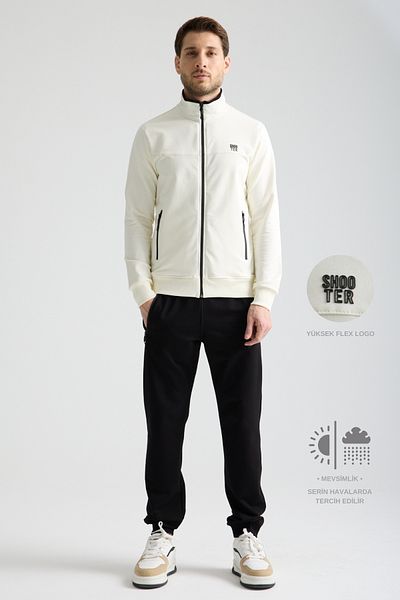 Shooter Sportswear Σετ ανδρικής φόρμας Luxe Άνετη εφαρμογή με μανσέτες μίνιμαλ λογότυπο