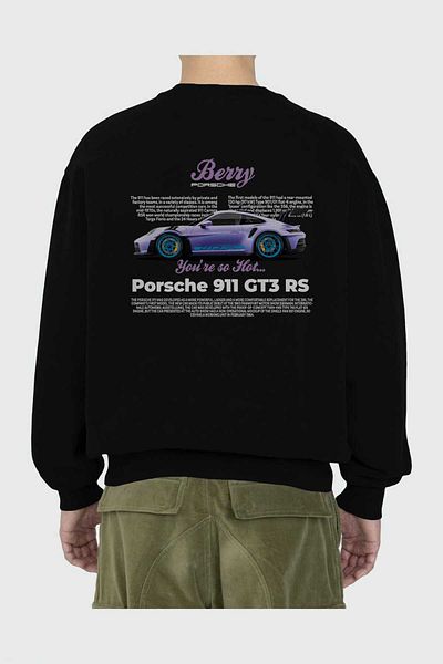 Ankhises Hanorac supradimensionat PORSCHE 911 GT3 BT Police Station (bărbați și femei) și bicicletă