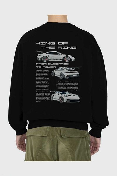 Ankhises Hanorac supradimensionat Porche 911 King Natural Color pentru bărbați și femei