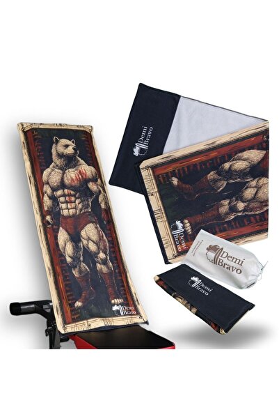 DEMİ BRAVO Özel Tasarım Cepli Pamuk Spor Havlusu - Smash