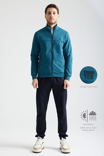 Shooter Sportswear Σετ ανδρικής φόρμας Luxe Άνετη εφαρμογή με μανσέτες μίνιμαλ λογότυπο