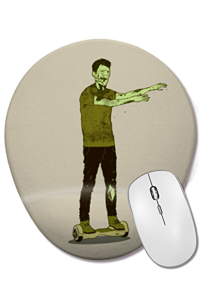 BASKI DÜNYASI Mouse Pad oval The Walking Zombie cu suport pentru încheietura ...