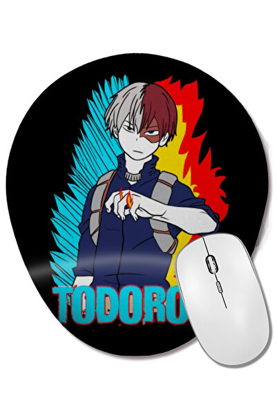BASKI DÜNYASI Shoto Todoroki 05 Mouse Pad oval cu suport pentru încheietura m...