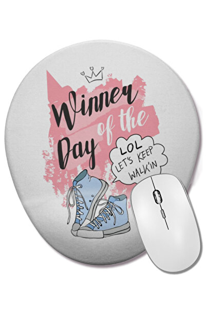 BASKI DÜNYASI Câștigătorul zilei Lets Keep Walkin Mouse Pad oval cu suport pe...