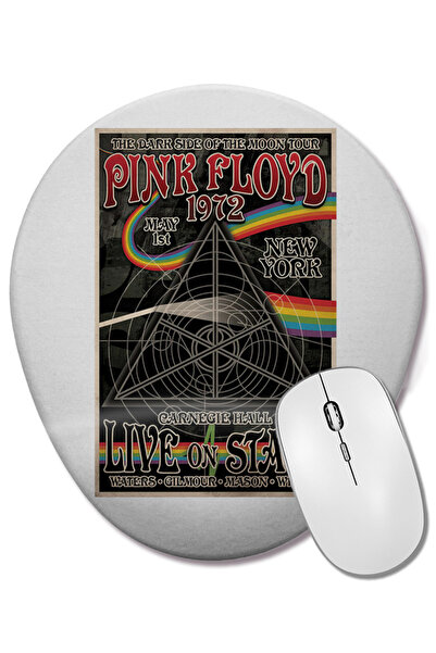 BASKI DÜNYASI Mouse Pad oval cu suport pentru încheietura mâinii Pink Floyd