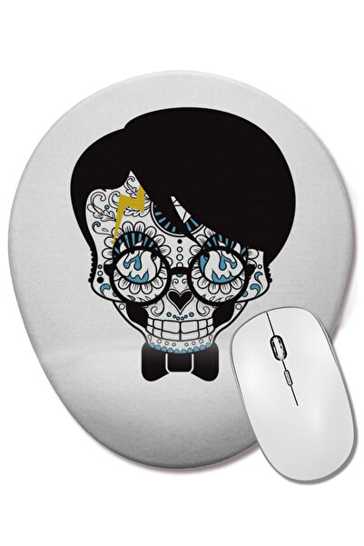 BASKI DÜNYASI Mouse Pad oval Nerd Reese cu suport pentru încheietura mâinii