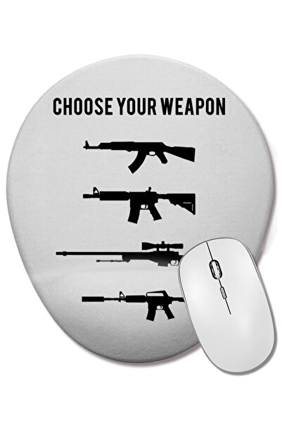 BASKI DÜNYASI Mouse Pad oval cu suport pentru încheietura mâinii Cs Go Counter Strike Alegeți-vă armata