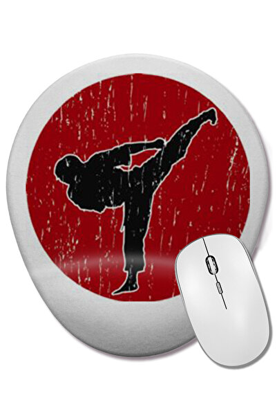 BASKI DÜNYASI Mouse Pad oval cu suport pentru încheietura mâinii pentru karate