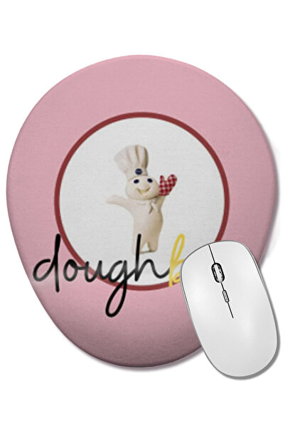 BASKI DÜNYASI Funny Chef Cook Doughboy Οβάλ ποντίκι με υποστήριξη καρπού