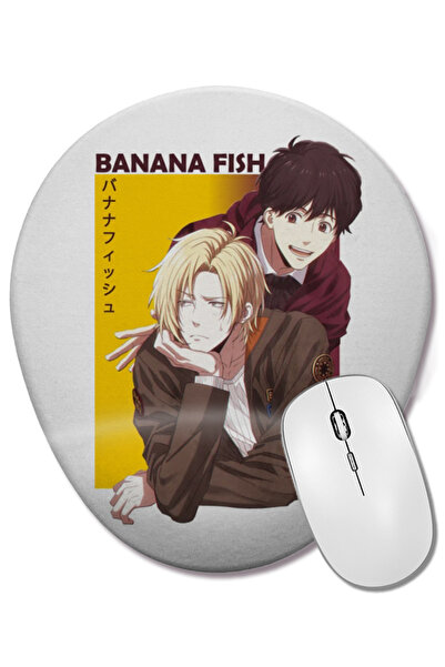 BASKI DÜNYASI Οβάλ ποντίκι ποντικοπολιτείας με στήριγμα καρπού με σχέδιο Bana...