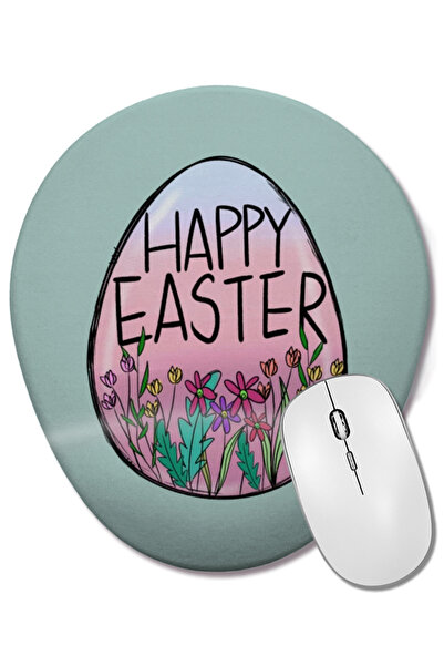 BASKI DÜNYASI Happy Easter 03 Οβάλ ποντίκι με υποστήριξη καρπού