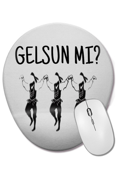 BASKI DÜNYASI Gelsun Mi Black Sea Mouse Pad oval cu suport pentru încheietura...