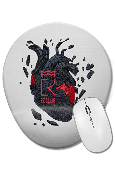 BASKI DÜNYASI Mouse Pad oval Novo Coraçao cu suport pentru încheietura mâinii
