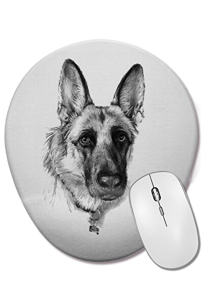 BASKI DÜNYASI Подложка за мишка с овална форма за подкрепа на китката с мотив...