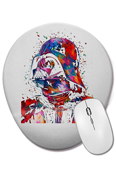 BASKI DÜNYASI Mouse Pad oval Darth Vader 03 cu suport pentru încheietura mâinii
