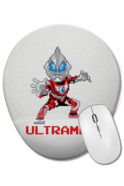 BASKI DÜNYASI Mouse Pad oval cu suport pentru încheietura mâinii Ultraman Pix...