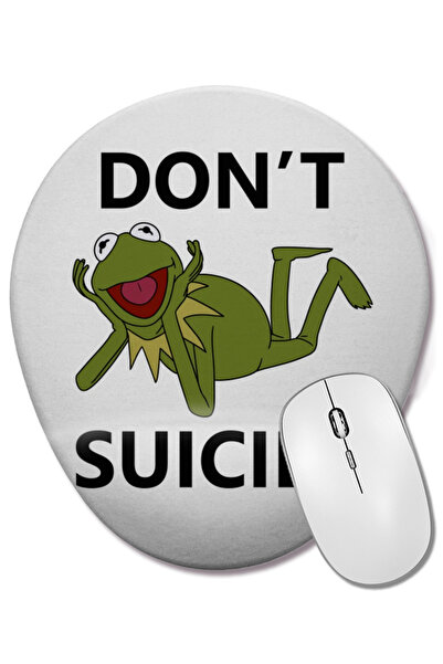 BASKI DÜNYASI Meme Don't Kermit Suicide Mouse Pad oval cu suport pentru înche...