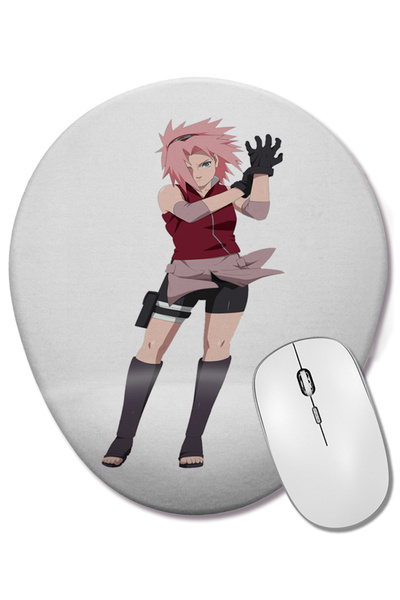 BASKI DÜNYASI Mouse Pad oval Haruno Sakura cu suport pentru încheietura mâinii