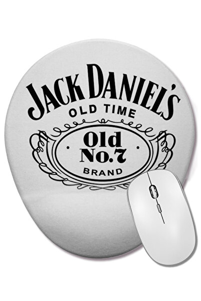 BASKI DÜNYASI Jack Daniels 2 Bilek Destekli Oval Mouse Pad